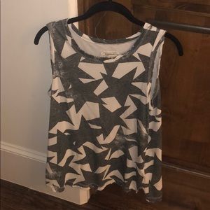 Grey/White Star Top